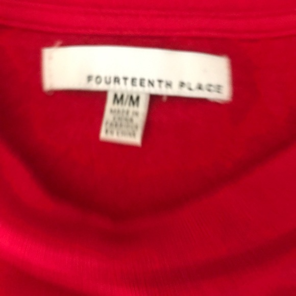 Fourteenth place cold shoulder red tunic/ dress - Picture 7 of 8